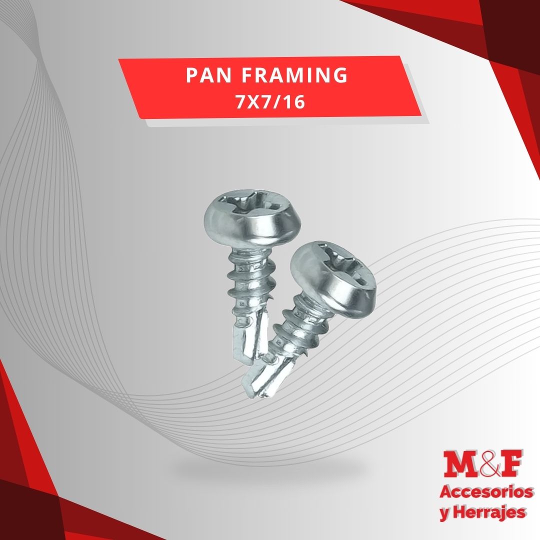 Tornillo Pan Framming 7x7/16