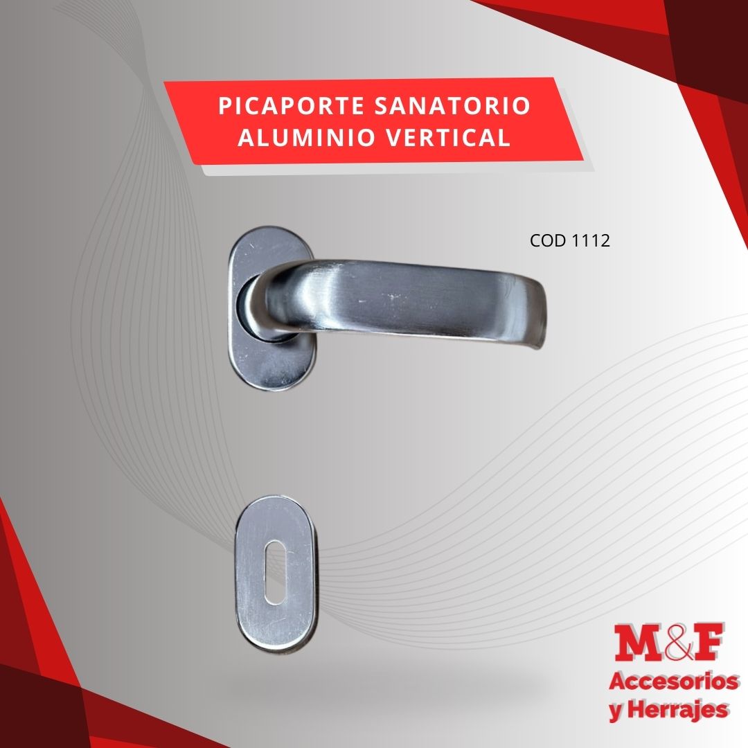 Picaporte Sanatorio Doble Balancin Alum Sidañez