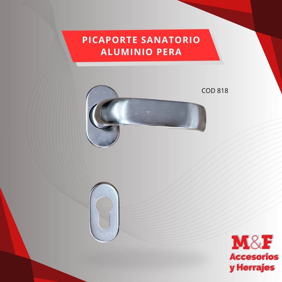 Picaporte Sanatorio Doble Balancin Alum Sidañez