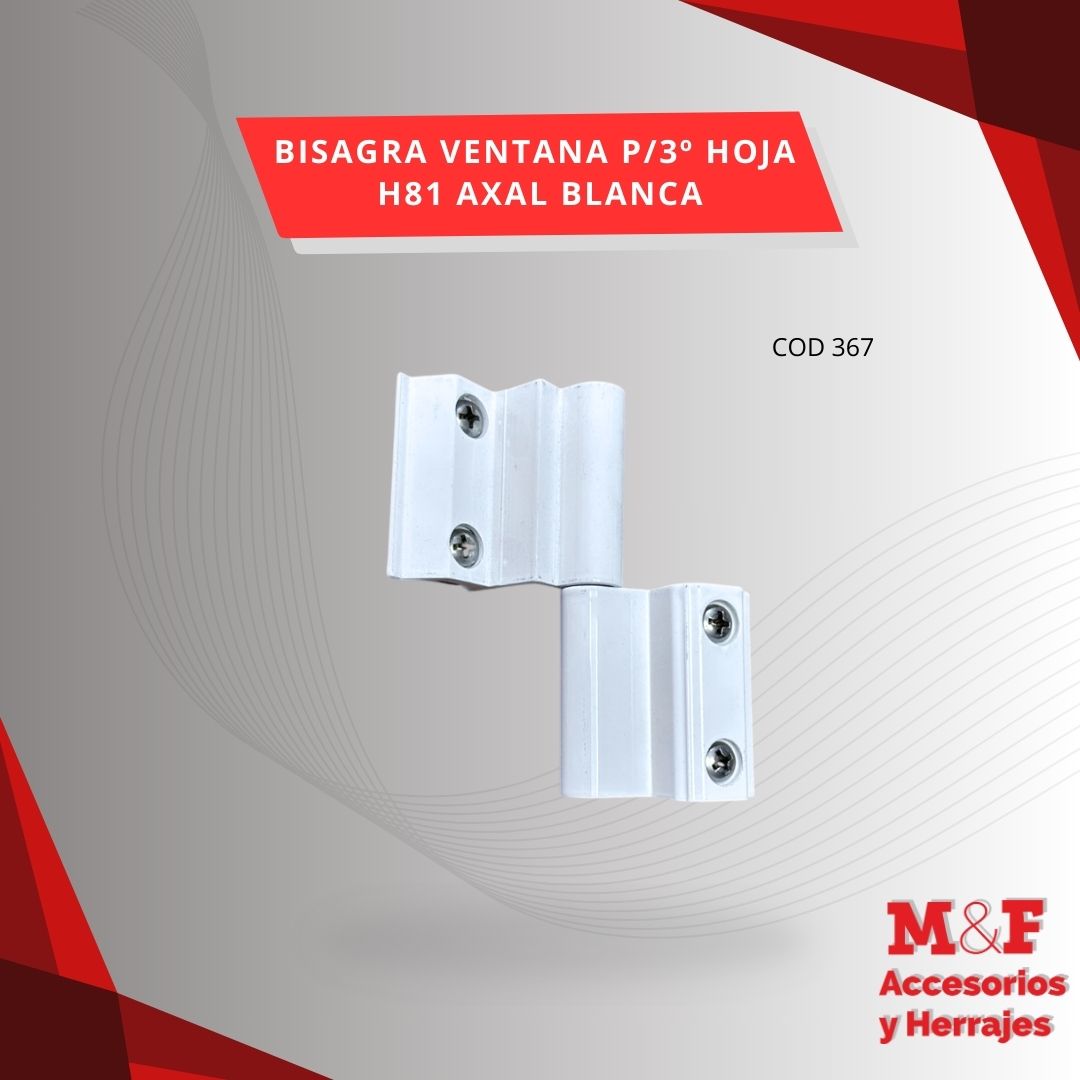 Bisagra Ventana P/3º Hoja H81 Axal Blanca