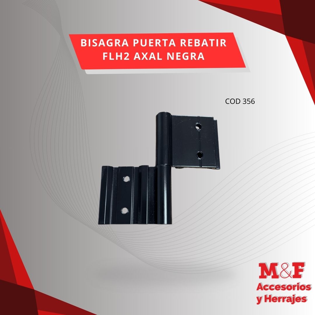 Bisagra Puerta Rebatir FLH2 Axal Negra