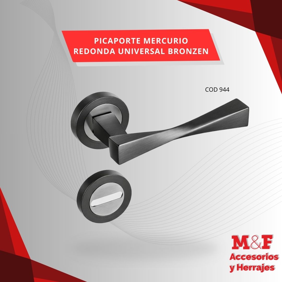 Picaporte Dob/Bal Mercurio Red Univ Bronzen